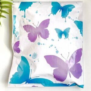 20 10x13 Purple Butterfly designer poly mailer